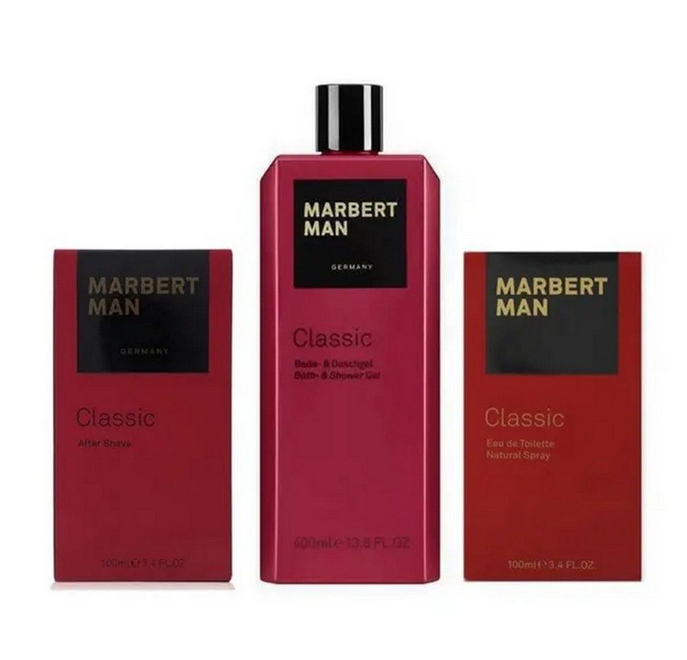 Marbert Duschgel Marbert Man Classic Duschgel 400ml + EDT 100ml + After Shave 100 ml, 3-tlg. von Marbert