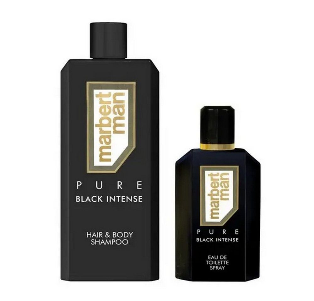 Marbert Eau de Toilette Marbert Man Pure Black Intense Hair & Body Shampoo 400 ml + EDT 125 ml, 2-tlg. von Marbert