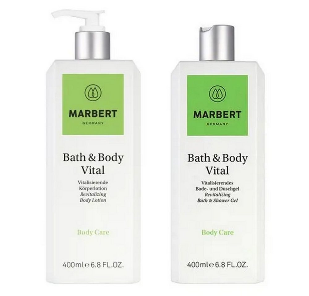 Marbert Körperlotion Bath & Body Vital Körperlotion + Bade & Duschgel, je 400 ml, 2-tlg. von Marbert