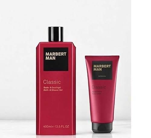 Marbert Man CLASSIC 2 tlg Pflegeset: Bade- und Duschgel 400 ml+ Körperlotion 200 ml von Marbert