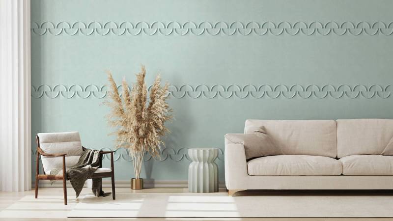 Marburg Bordüre "Dreamscape Delight" 3D-Optik moderne Vliestapete für Wohnzimmer Schlafzimmer Küche von Marburg