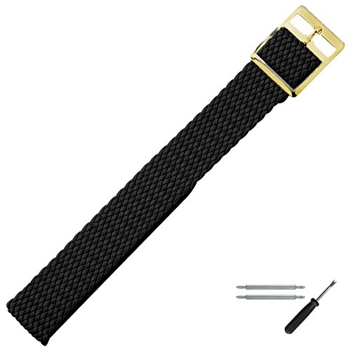 MARBURGER Uhrenarmband 10mm Perlon Schwarz - Werkzeug Montage Set 9501010000220 von MARBURGER