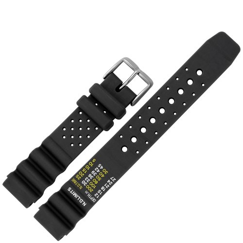 MARBURGER Uhrenarmband 18mm Kunststoff Schwarz XL - Werkzeug Montage Set 9671810000120 von MARBURGER
