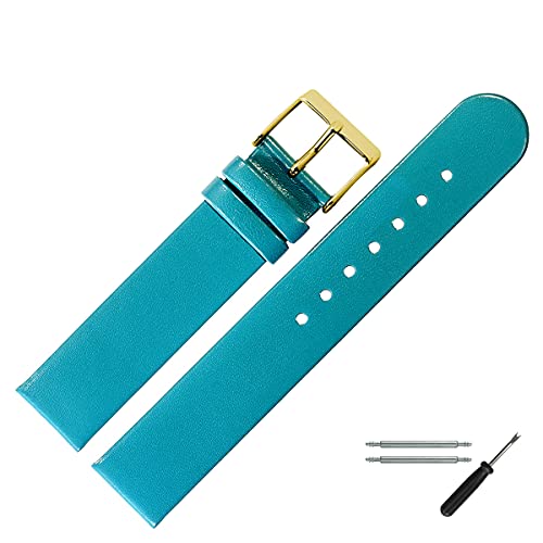 MARBURGER Uhrenarmband 14mm Leder Tuerkis Gold - Montage Set 7611459000220 MARBURGER Uhrenarmband 14mm Leder Tuerkis Gold - Montage Set 7611459000220 von MARBURGER