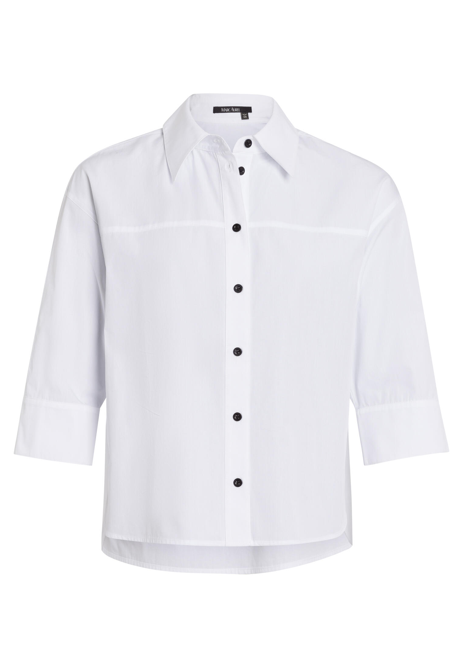 Marc Aurel - Baumwollhemd mit 3/4 Ärmel white - Gr. - 36 von Marc Aurel