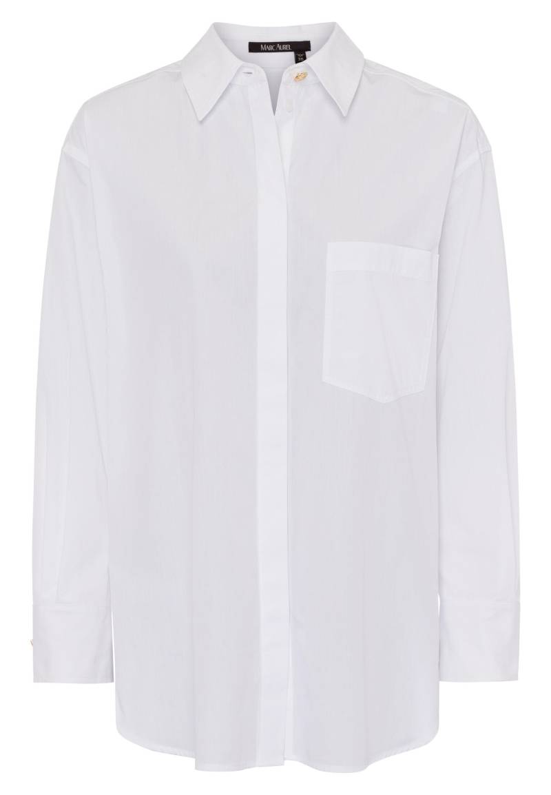 Marc Aurel - Baumwollhemd mit Schmuckknöpfen white - Gr. - 40 von Marc Aurel