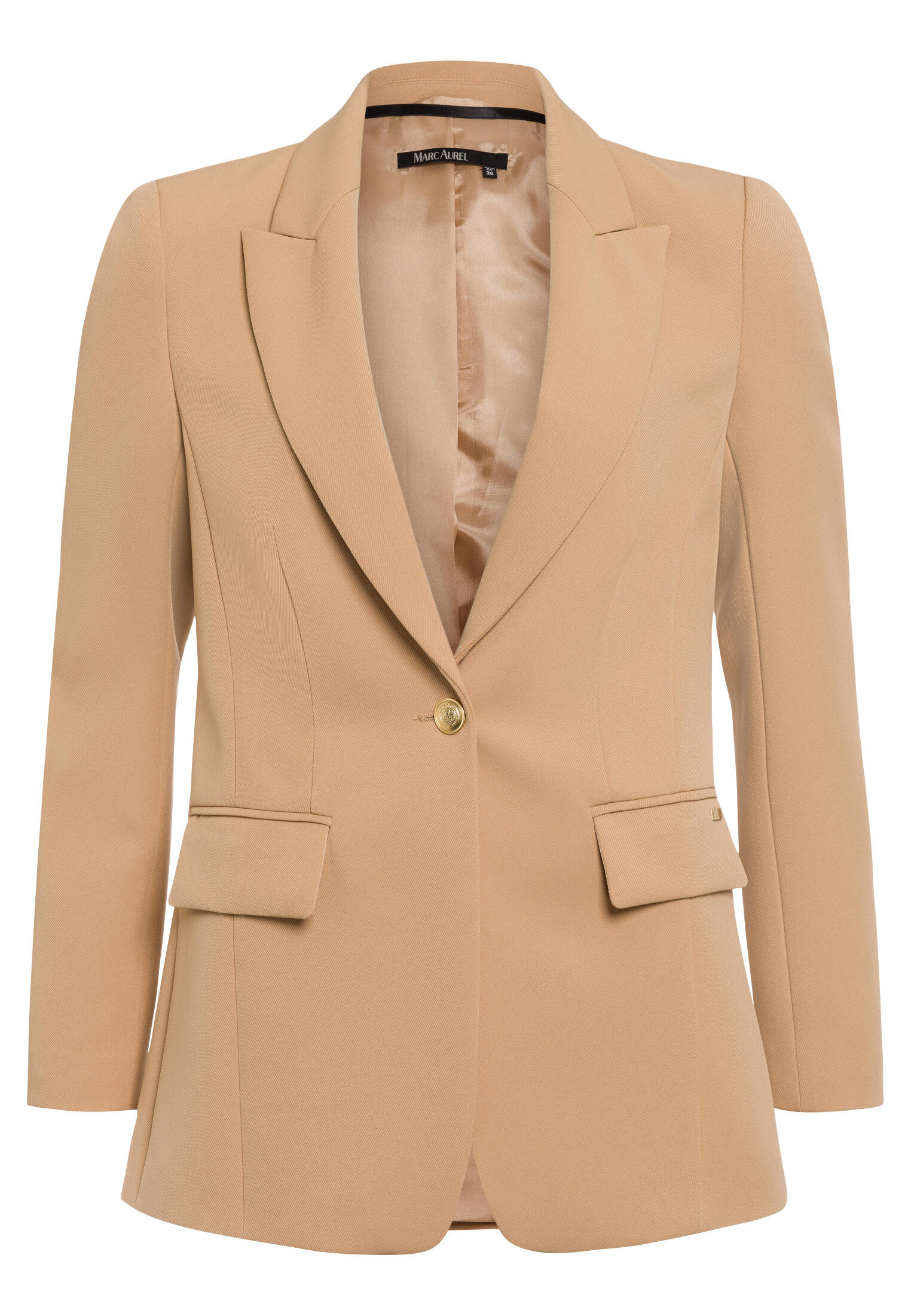 Marc Aurel - Blazer aus elatischem Twill beige - Gr. - 34 von Marc Aurel