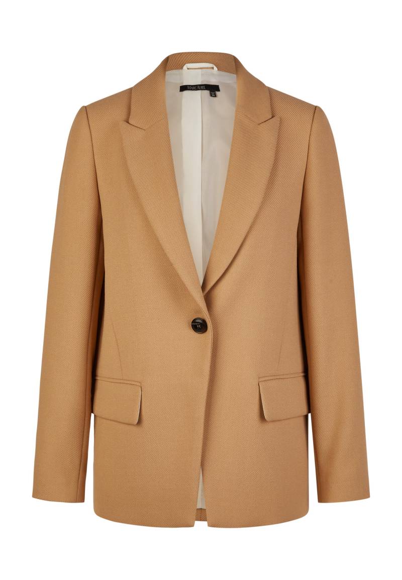 Marc Aurel - Blazer aus strukturierter EcoVero-Viskosemischung camel - Gr. - 36 von Marc Aurel