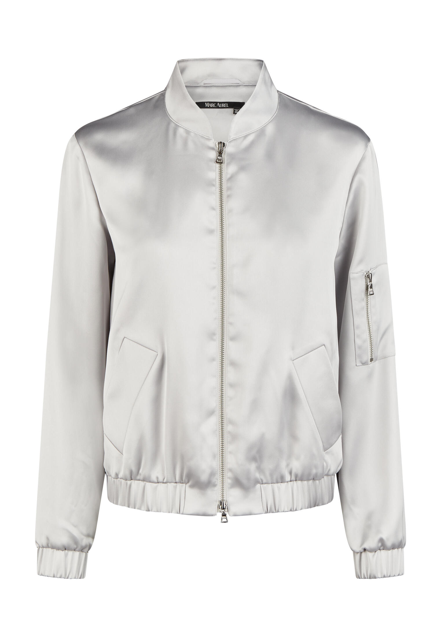 Marc Aurel - Blouson Jacke aus Stretch-Satin silver grey - Gr. - 46 von Marc Aurel