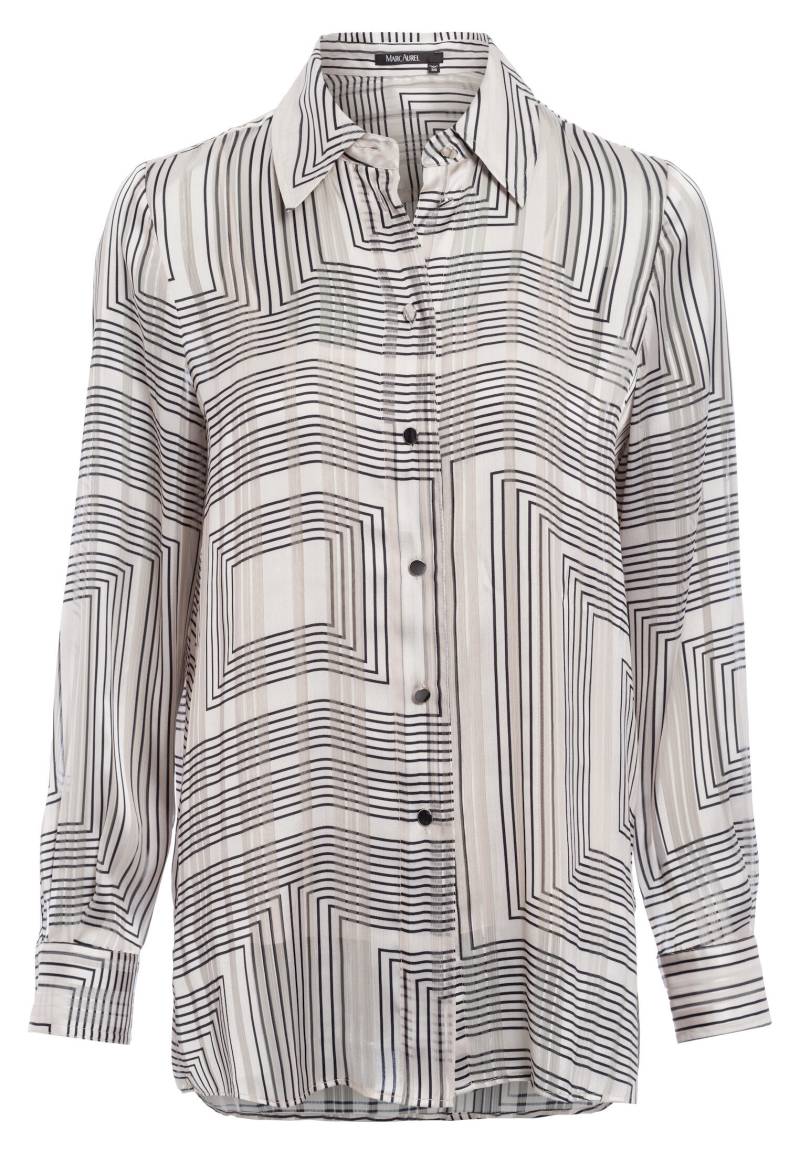 Marc Aurel - Bluse aus Grafik-Druck light taupe varied - Gr. - 42 von Marc Aurel