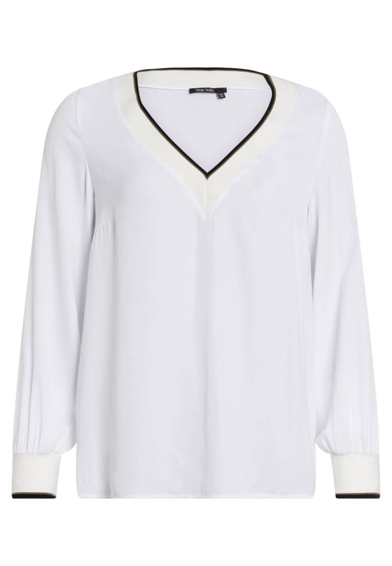 Marc Aurel - Bluse aus edlem Satin off white varied - Gr. - 38 von Marc Aurel