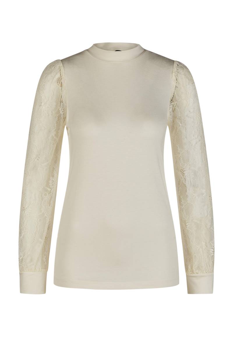 Marc Aurel - Blusenshirt mit Spitzenärmeln milk - Gr. - 36 von Marc Aurel