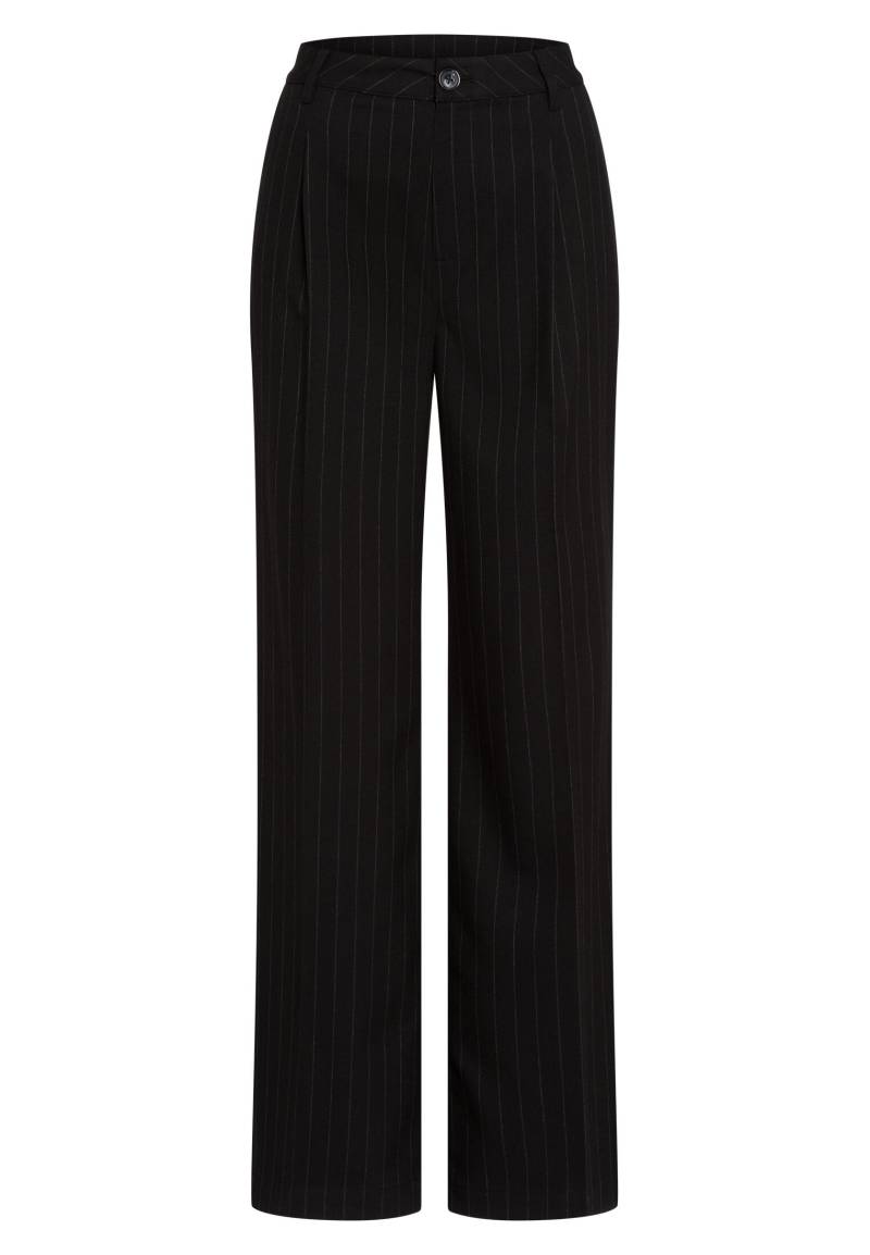 Marc Aurel - Bundfaltenhose mit Nadelstreifenmuster black varied - Gr. - 36 von Marc Aurel