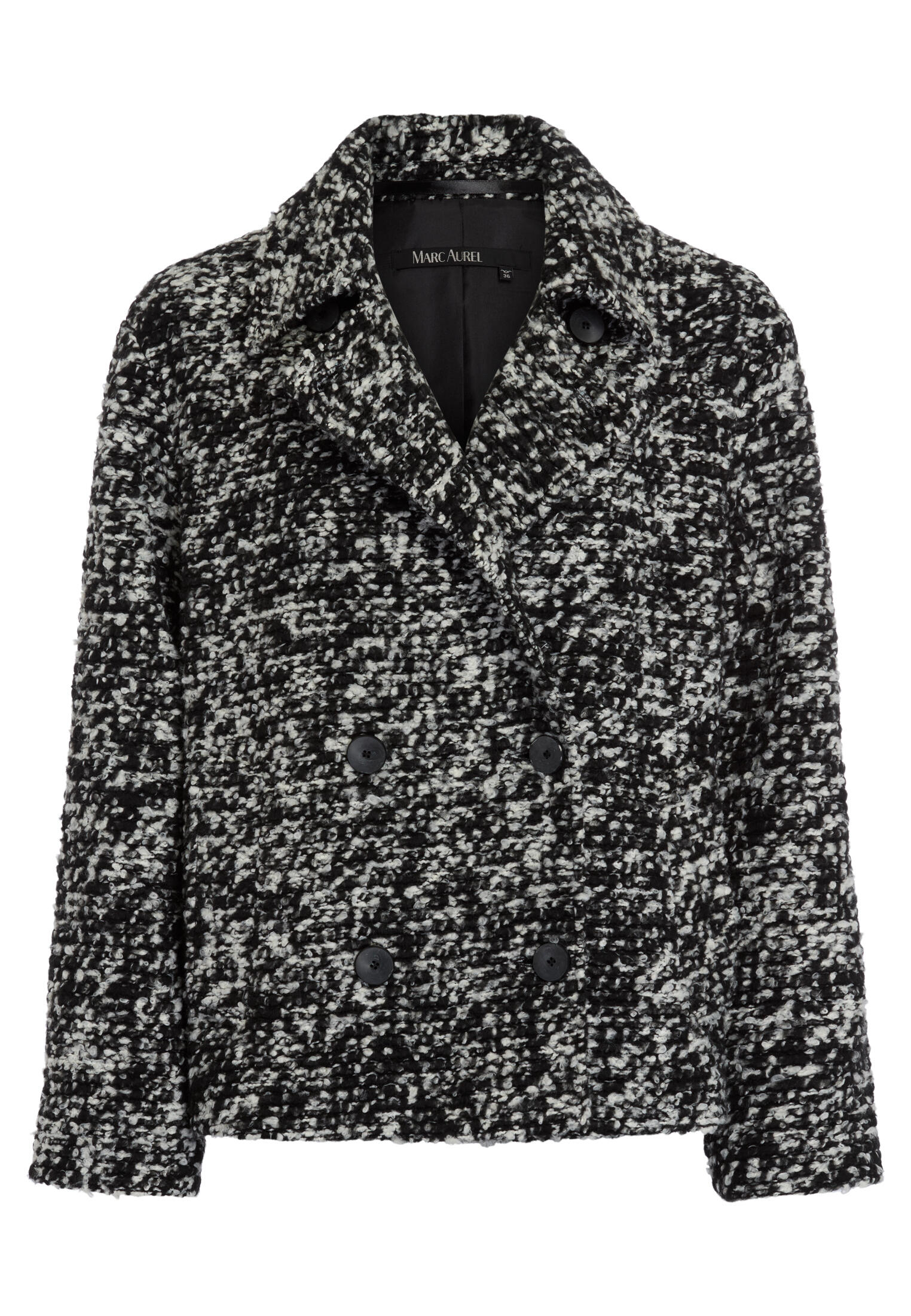 Marc Aurel - Cabanjacke aus Bouclégarn grey white varied - Gr. - 42 von Marc Aurel