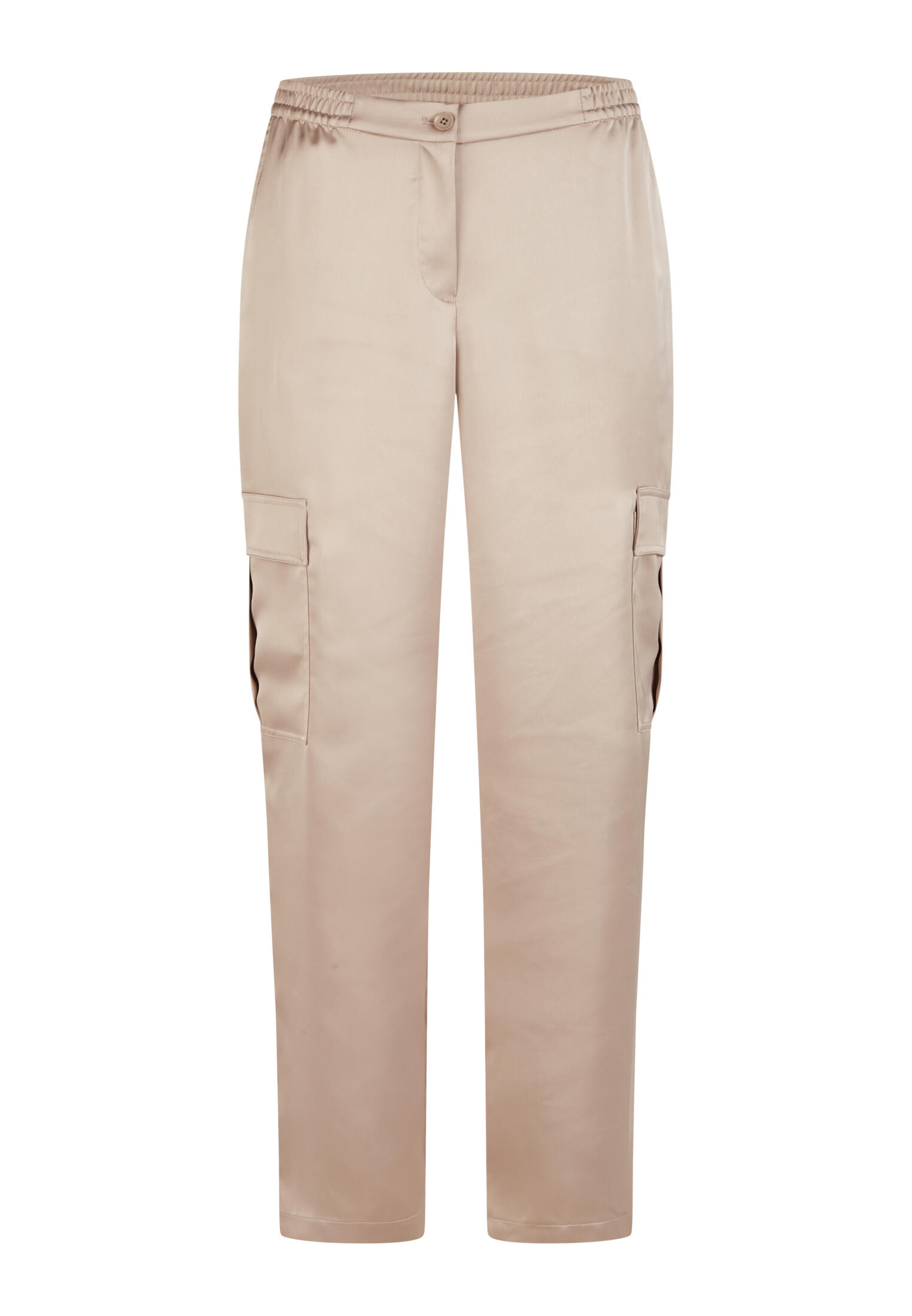 Marc Aurel - Cargohose aus Stretch-Satin light taupe - Gr. - 42 von Marc Aurel