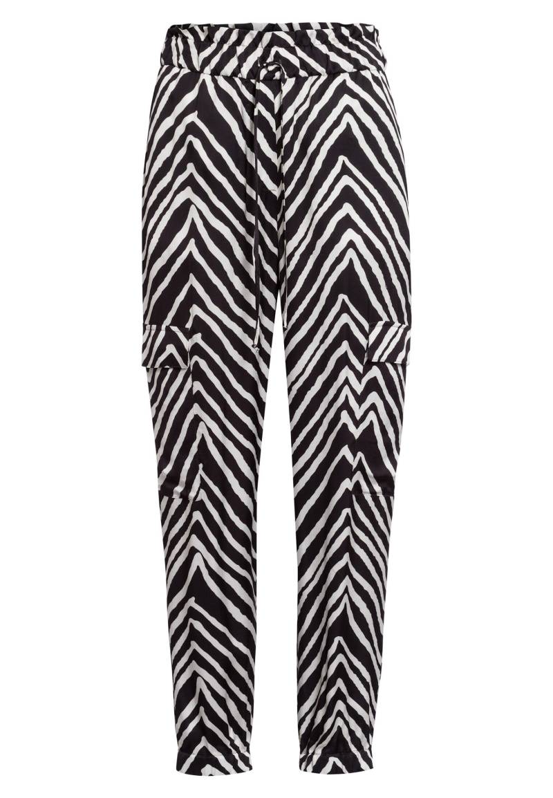 Marc Aurel - Cargohose mit schwarz-weiß Druck black varied - Gr. - 40 von Marc Aurel