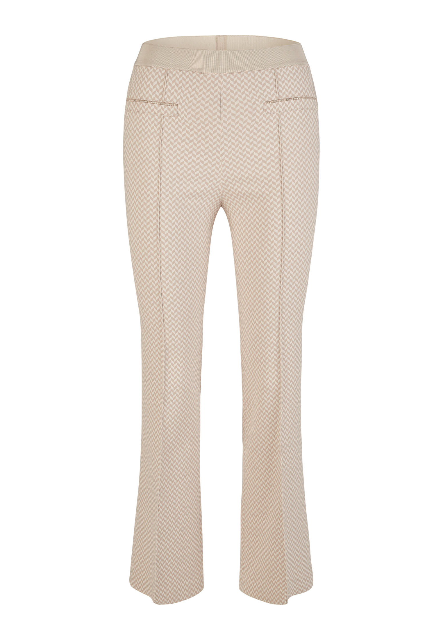 Marc Aurel - Easy Kick Hose aus tonigem Jacquard light taupe varied - Gr. - 42 von Marc Aurel