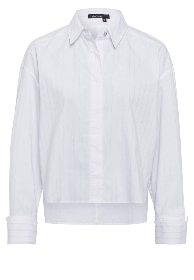 Marc Aurel - Hemd mit Lurexstreifen in silber white varied - Gr. - 40 von Marc Aurel
