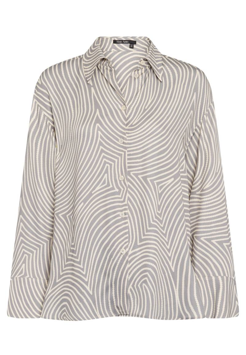 Marc Aurel - Hemd mit grafischem Print grey creme varied - Gr. - 46 von Marc Aurel