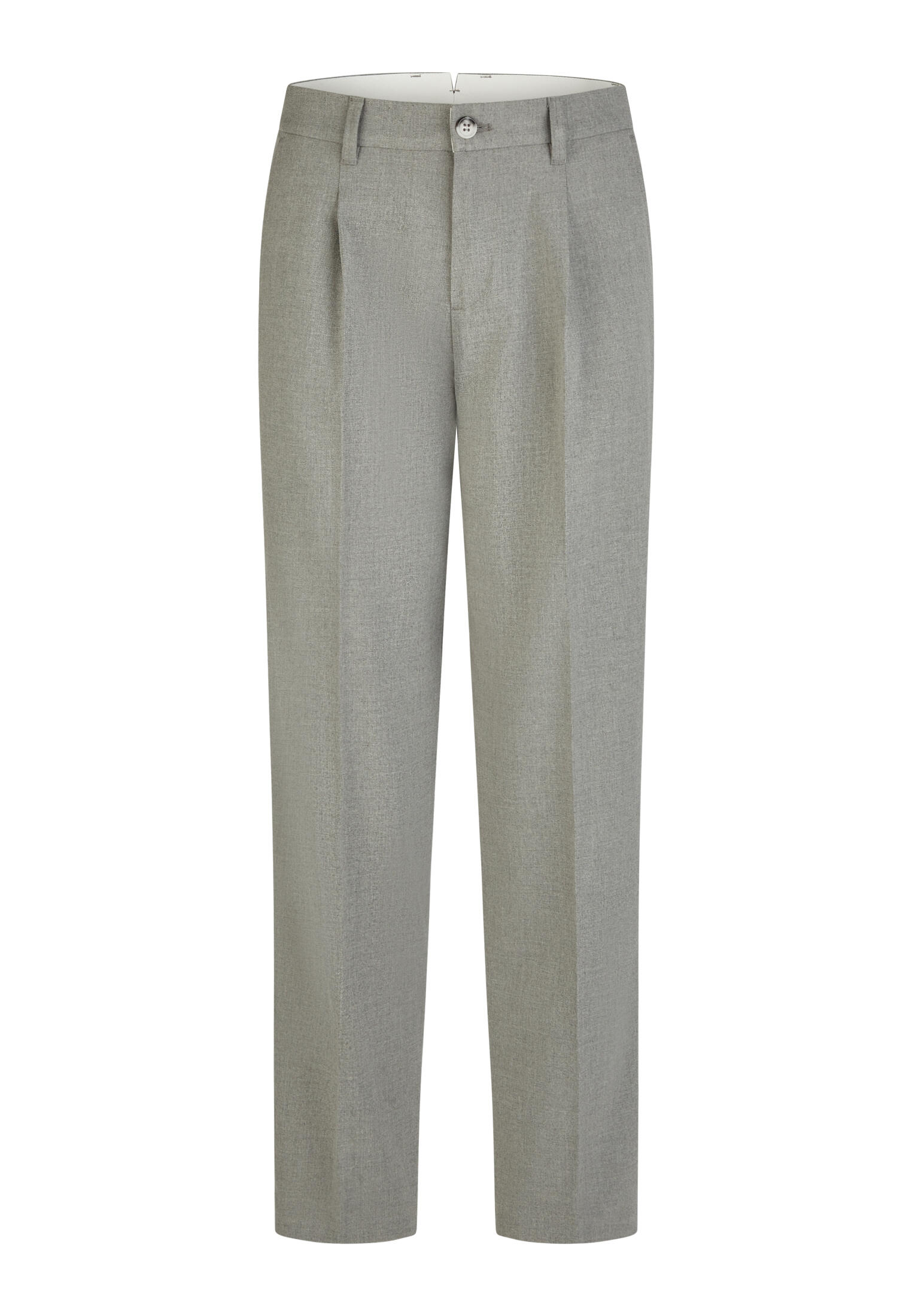Marc Aurel - Hose Flanellhose mit Bundfalten grey melange - Gr. - 38 von Marc Aurel
