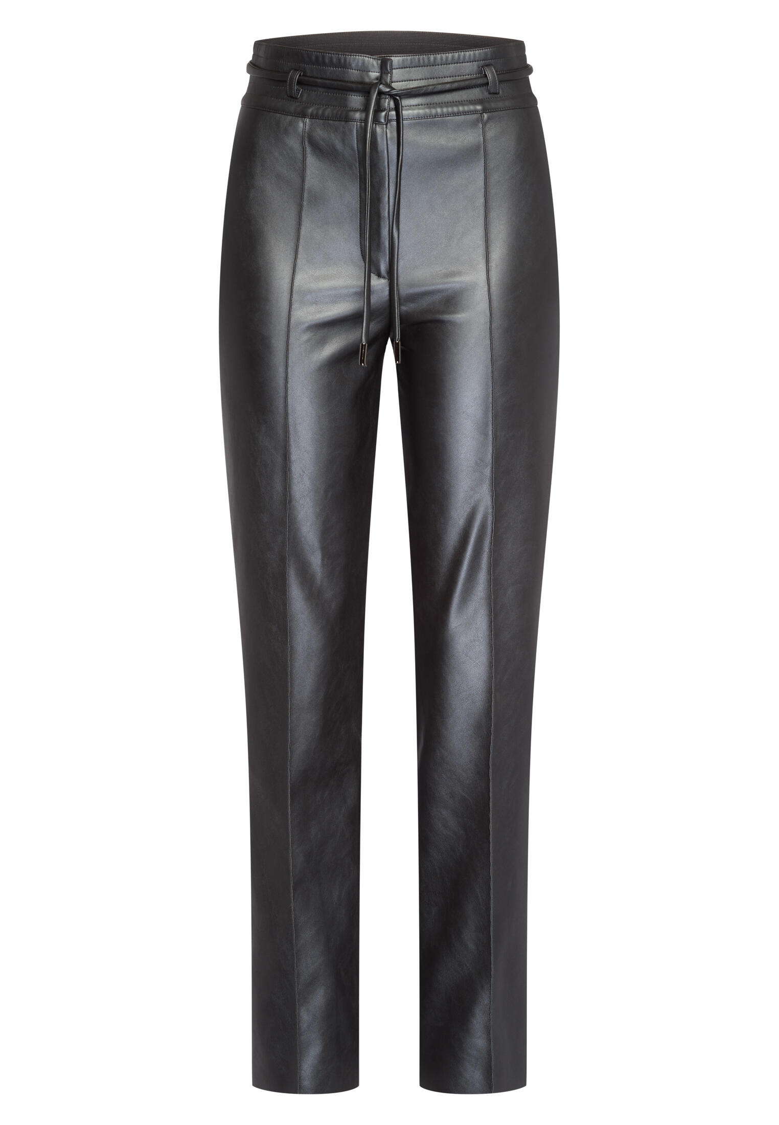 Marc Aurel - Hose aus veganem Leder charcoal varied - Gr. - 42 von Marc Aurel
