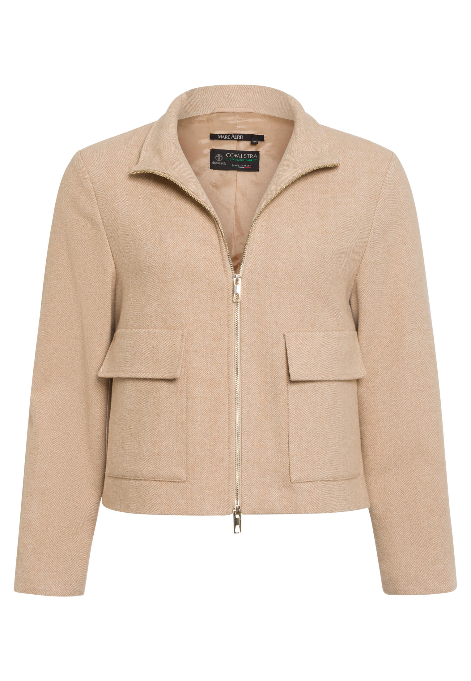 Marc Aurel - Jacke aus italienischer Wollmischung beige varied - Gr. - 44 von Marc Aurel