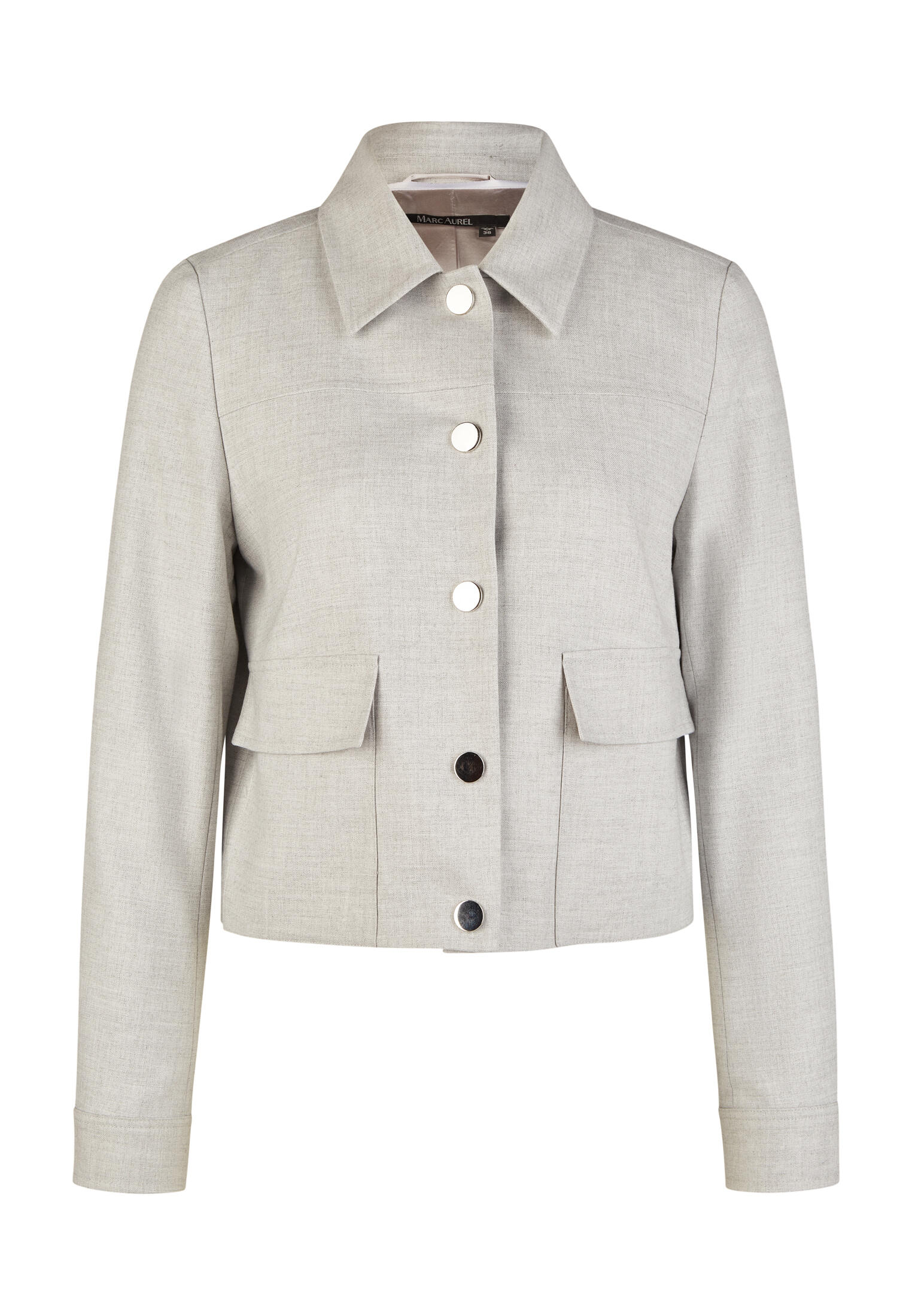 Marc Aurel - Jacke aus nachhaltiger Viskosemischung silver grey melange - Gr. - 46 von Marc Aurel