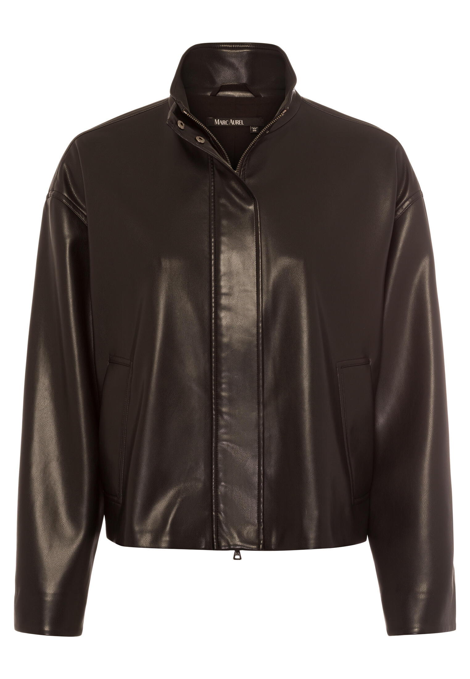 Marc Aurel - Jacke aus softem veganem Leder black - Gr. - 44 von Marc Aurel