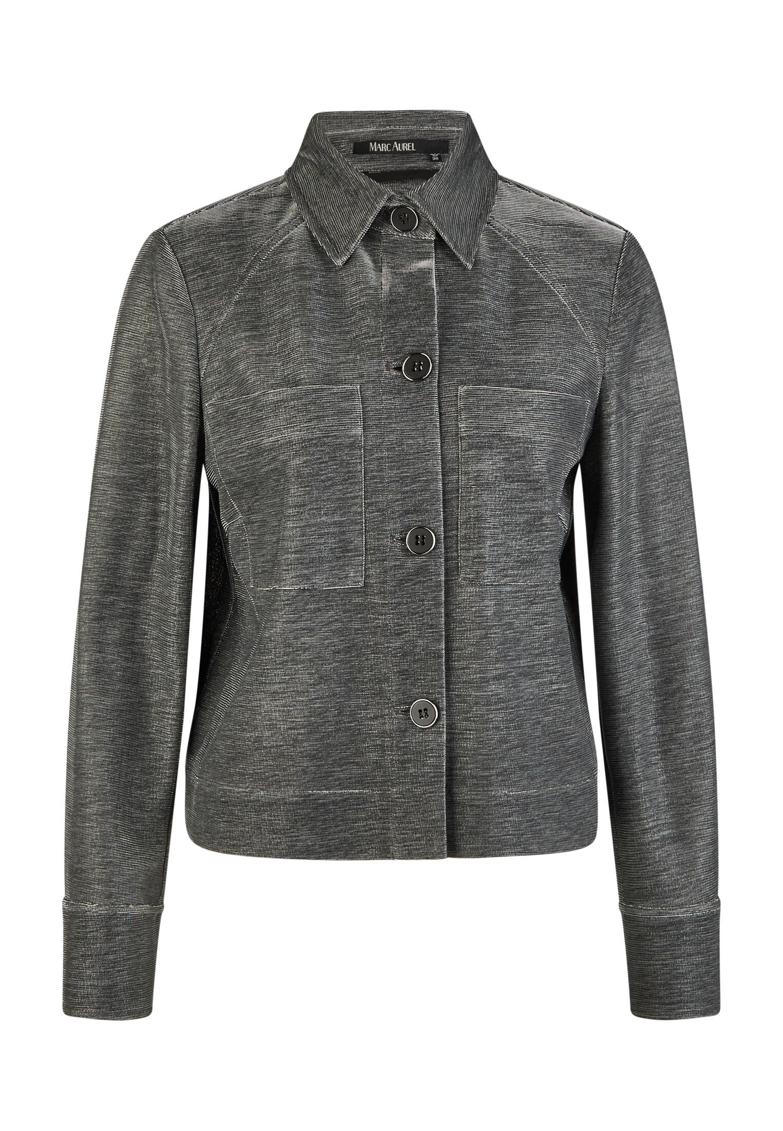 Marc Aurel - Jacke in Lurex-Optik gun metal varied - Gr. - 42 von Marc Aurel