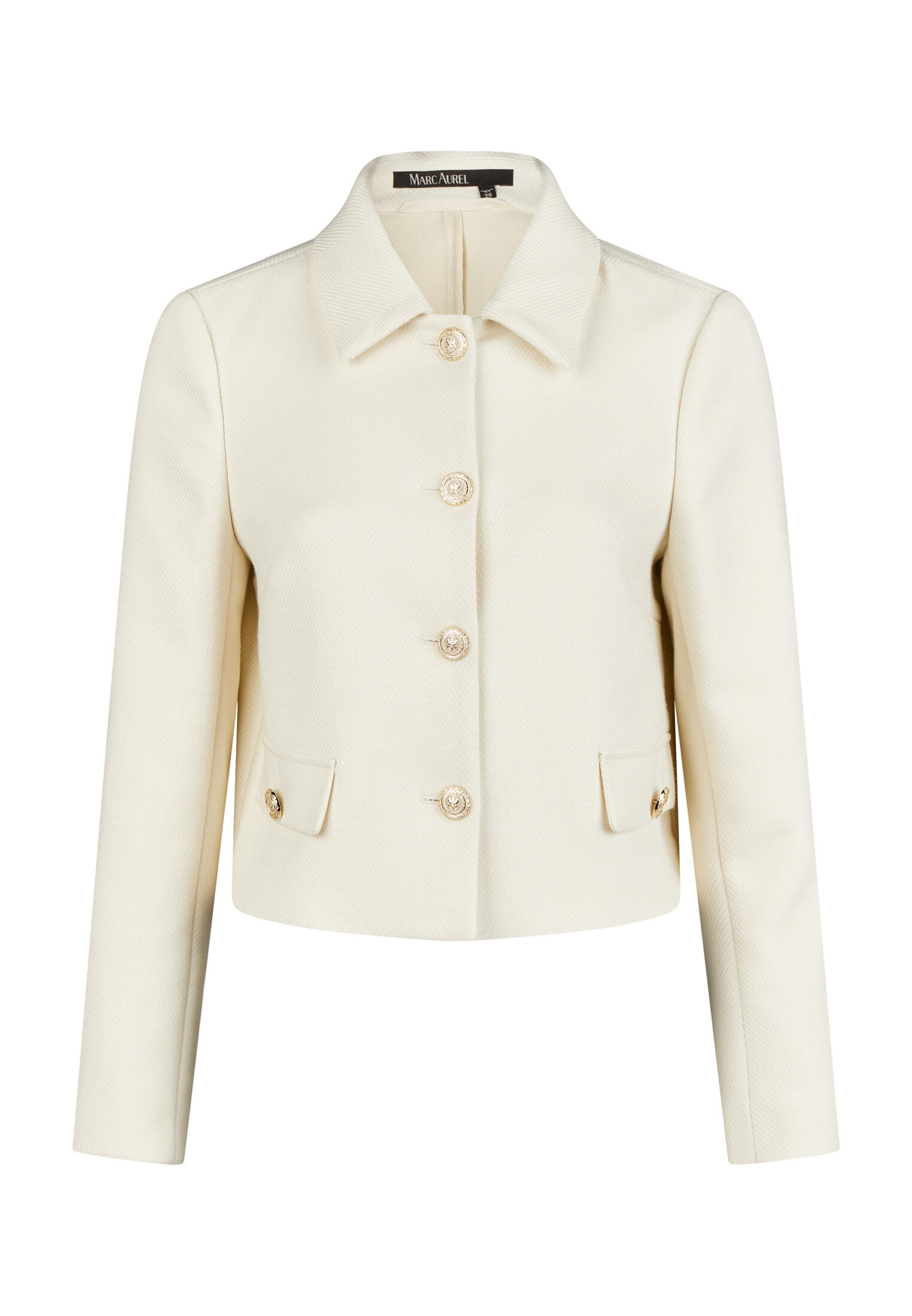 Marc Aurel - Jacke mit Herringbone Struktur milk - Gr. - 46 von Marc Aurel
