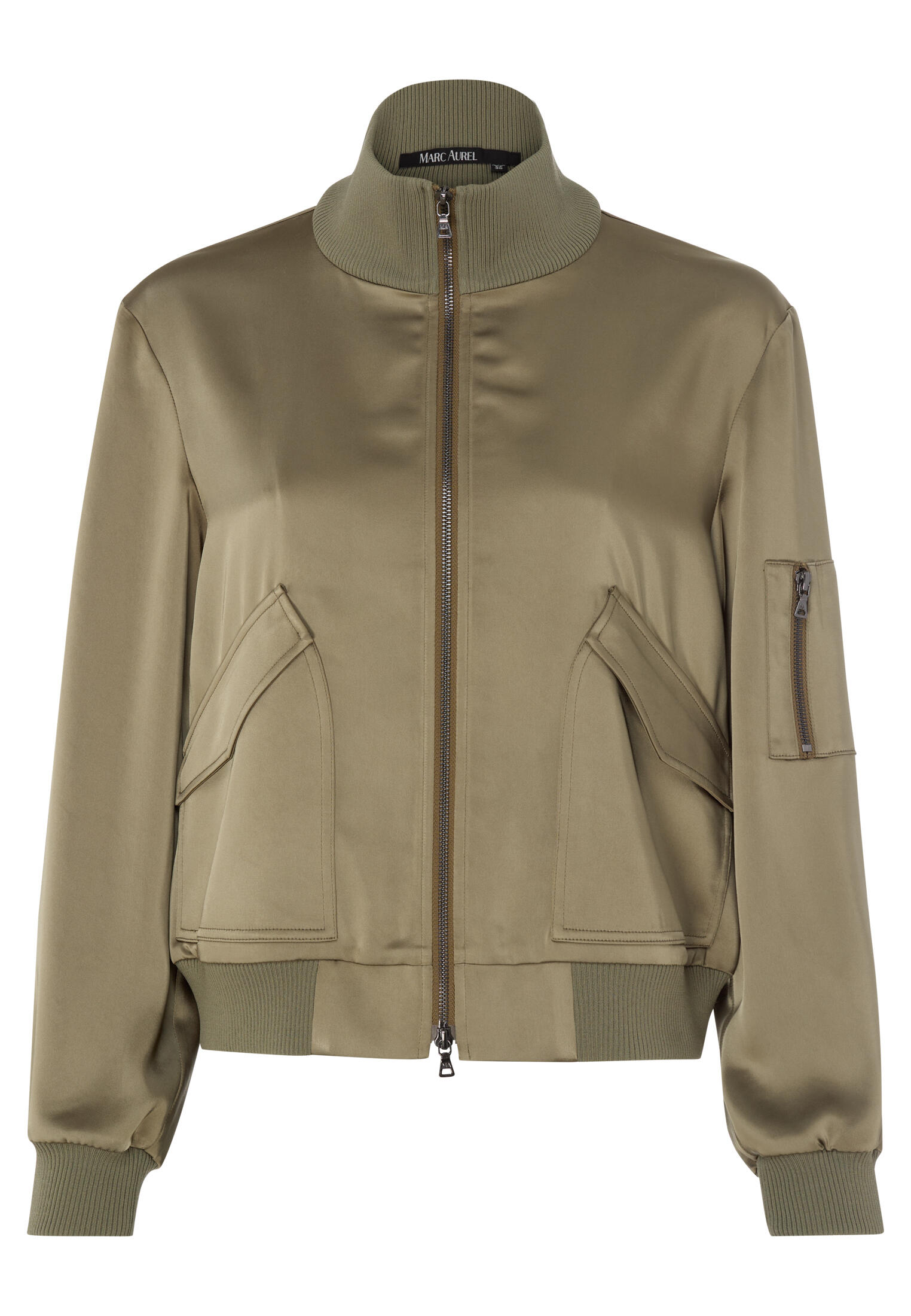 Marc Aurel - Jacke mit Strickbündchen khaki - Gr. - 38 von Marc Aurel