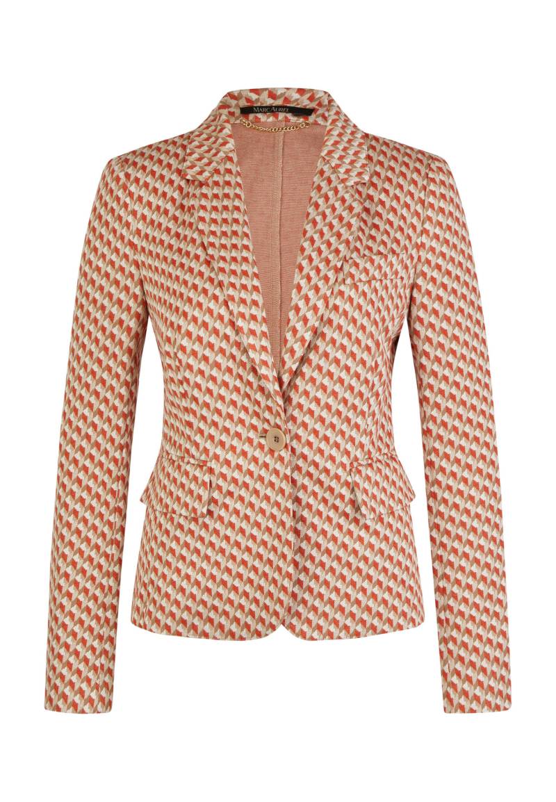 Marc Aurel - Jerseyblazer aus grafischem Jacquard sand varied - Gr. - 34 von Marc Aurel