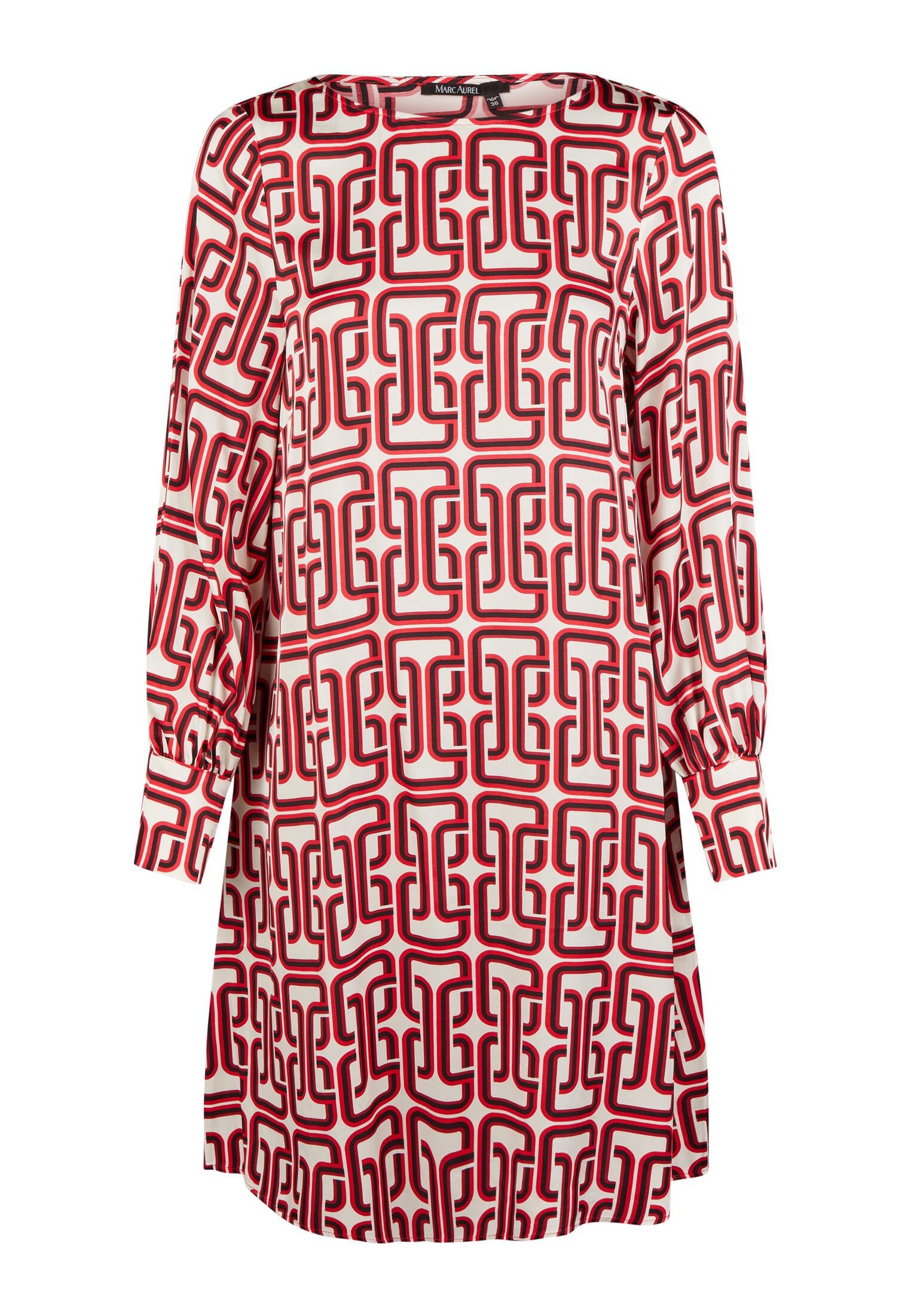 Marc Aurel - Kleid im grafischen Ketten-Druck milk melange varied - Gr. - 36 von Marc Aurel