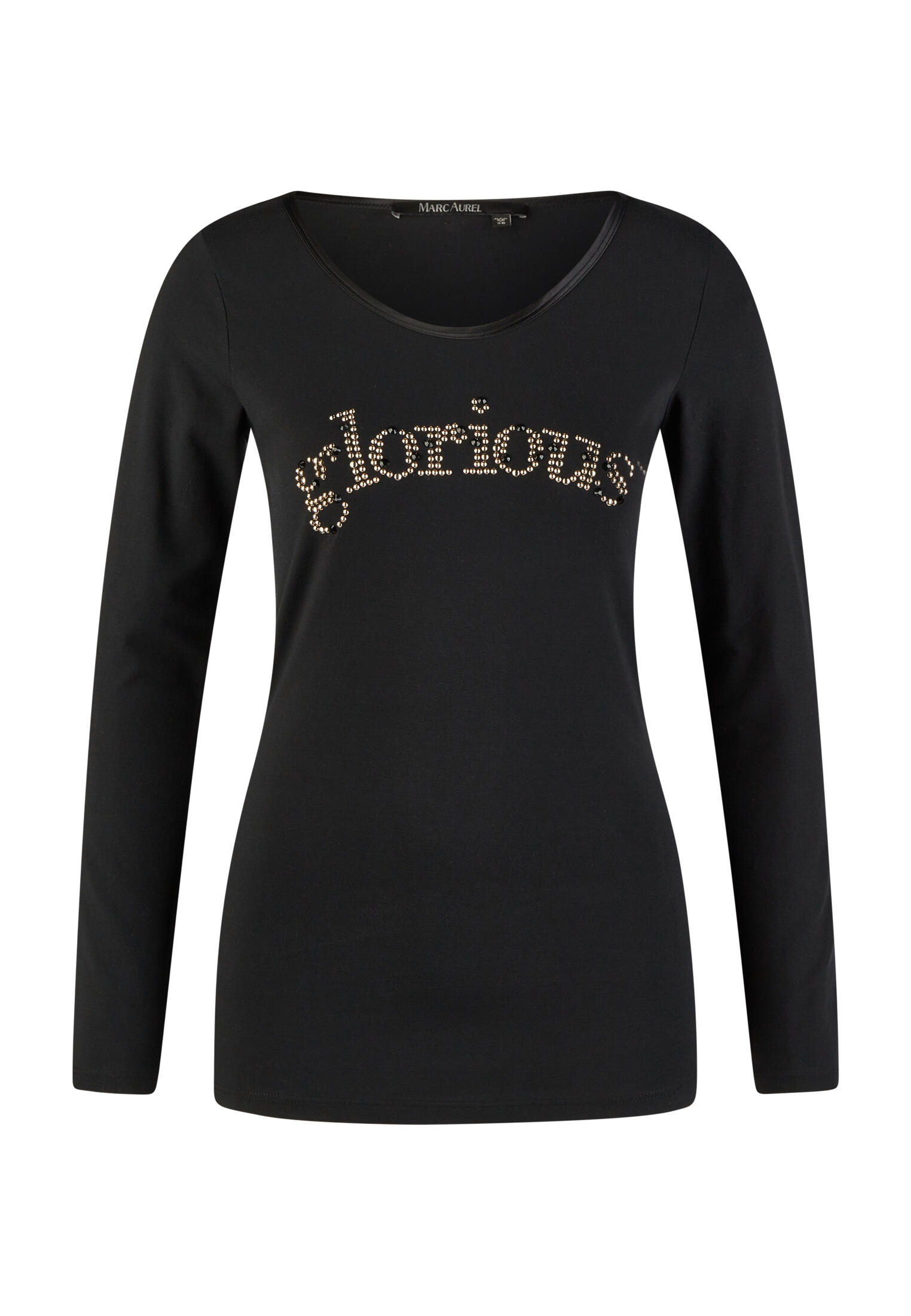 Marc Aurel - Langarmshirt mit GLORIOUS Nietendekoration black varied - Gr. - 34 von Marc Aurel