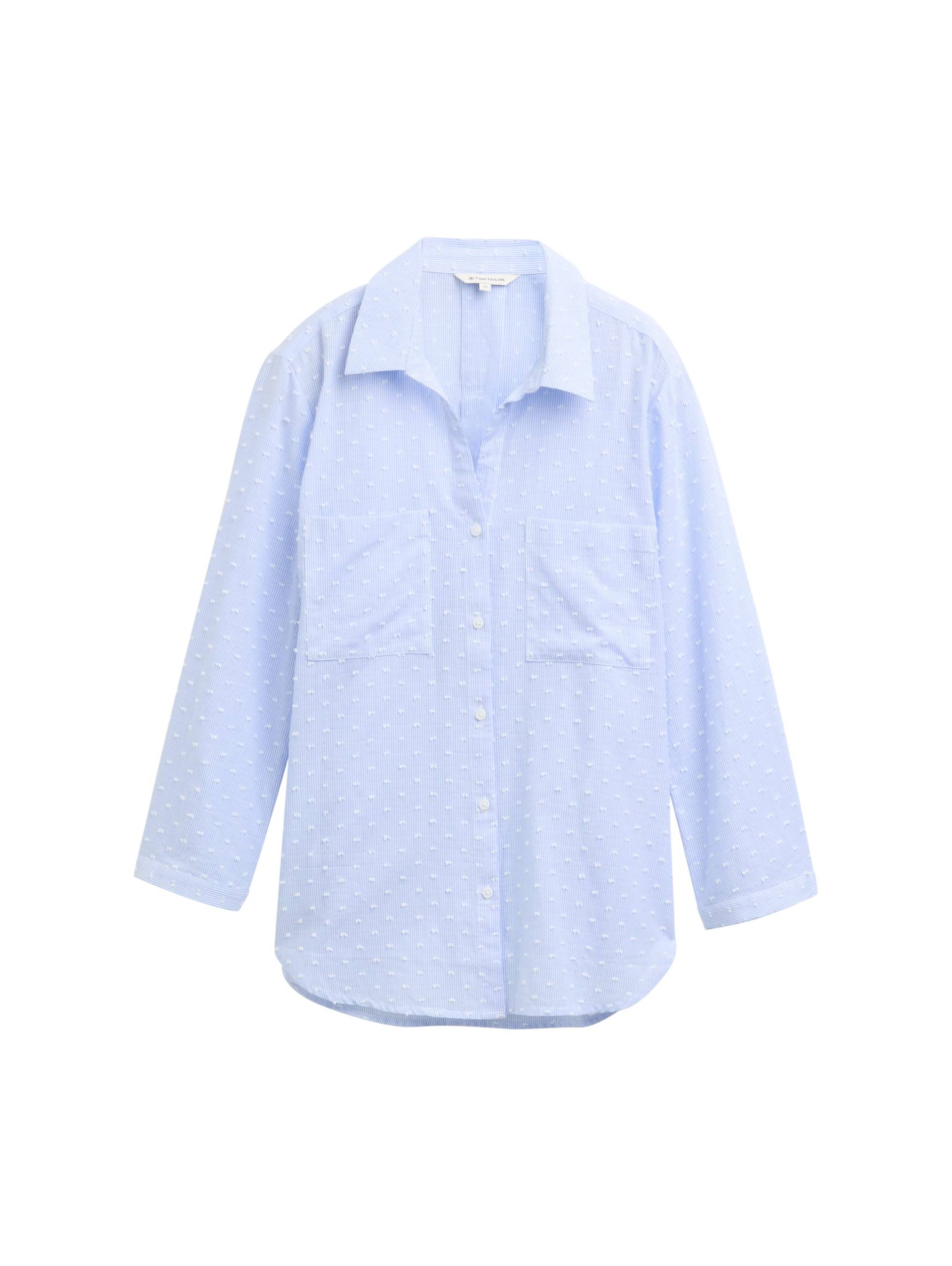 Tom Tailor - Regular Fit Bluse mit Streifenmuster blue white dobby stripe - Gr. - 38 von Tom Tailor