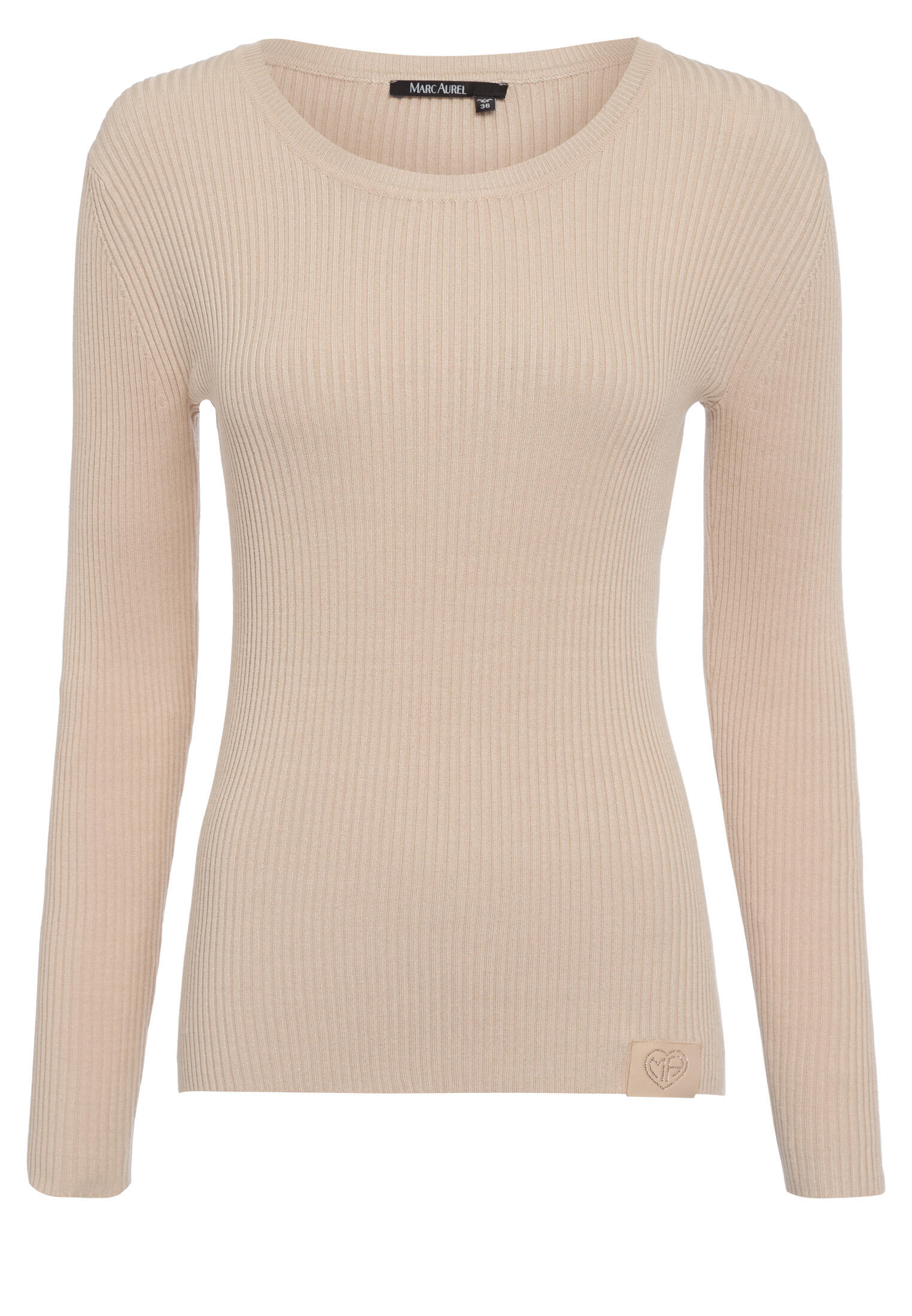 Marc Aurel - Pullover in Rippen-Optik biscuit melange - Gr. - 42 von Marc Aurel