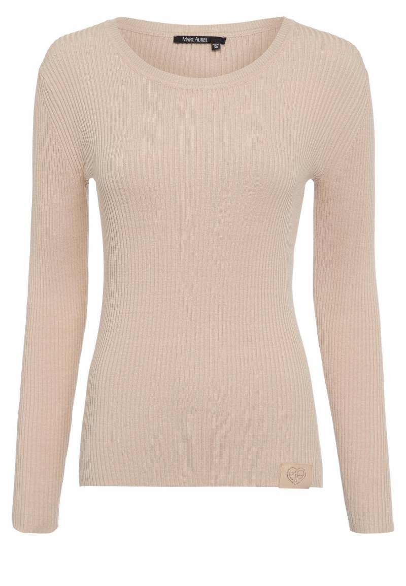 Marc Aurel - Pullover in Rippen-Optik biscuit melange - Gr. - 42 von Marc Aurel