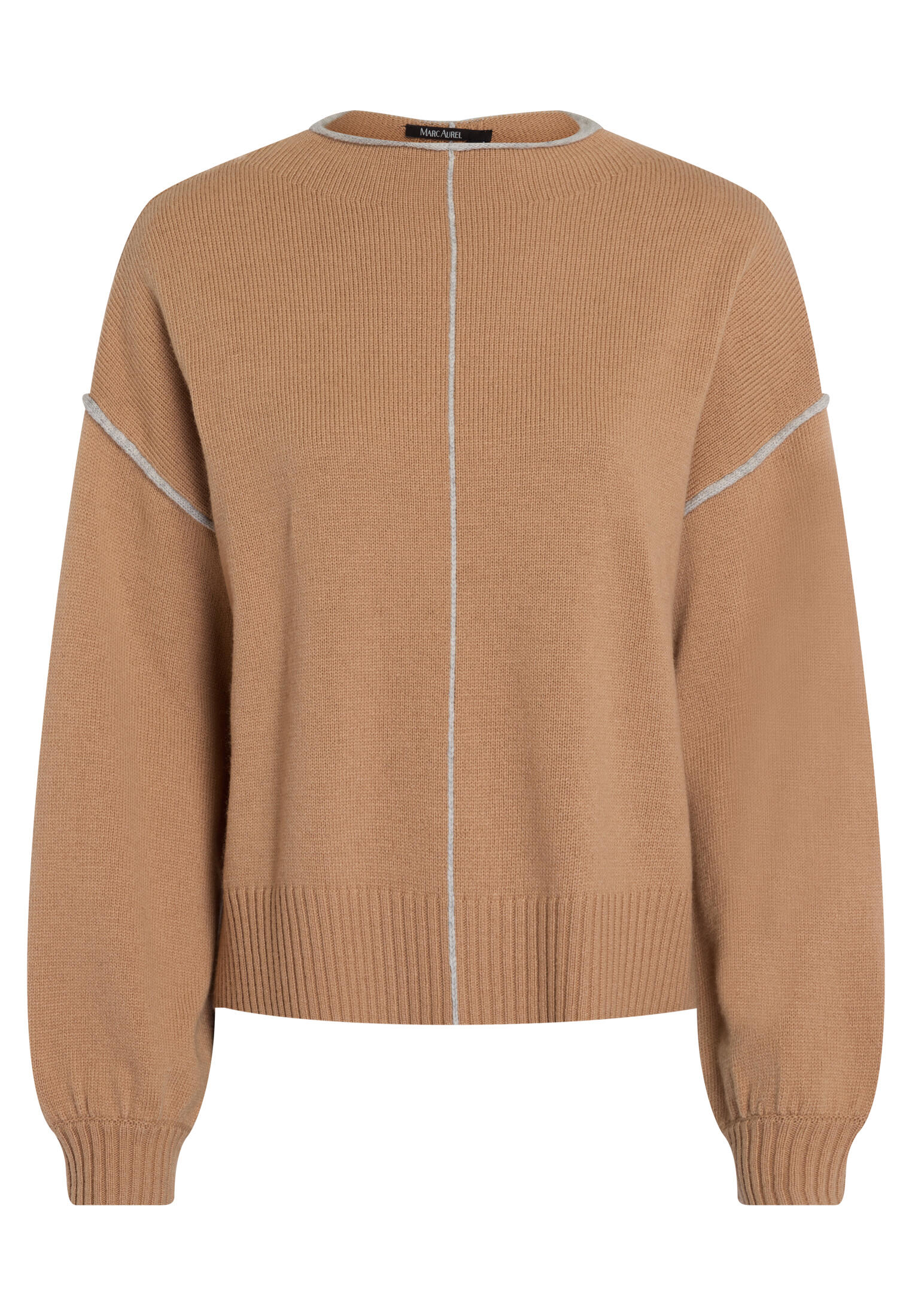 Marc Aurel - Pullover mit Kontrast-Details toffy melange varied - Gr. - 46 von Marc Aurel