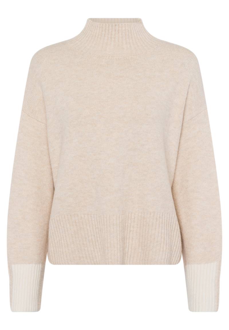 Marc Aurel - Pullover mit Kontrast-Intarsien light sand creme melange - Gr. - 42 von Marc Aurel