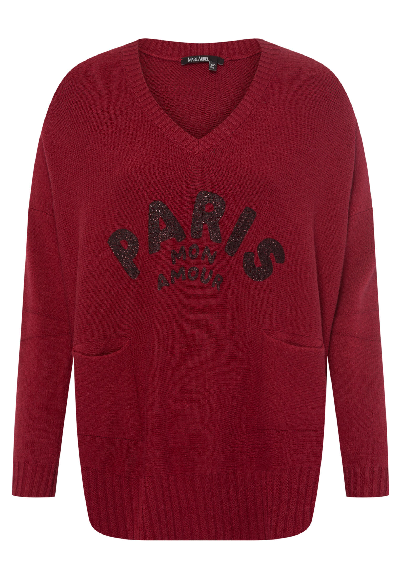 Marc Aurel - Pullover mit Logo-Print red varied - Gr. - 38 von Marc Aurel