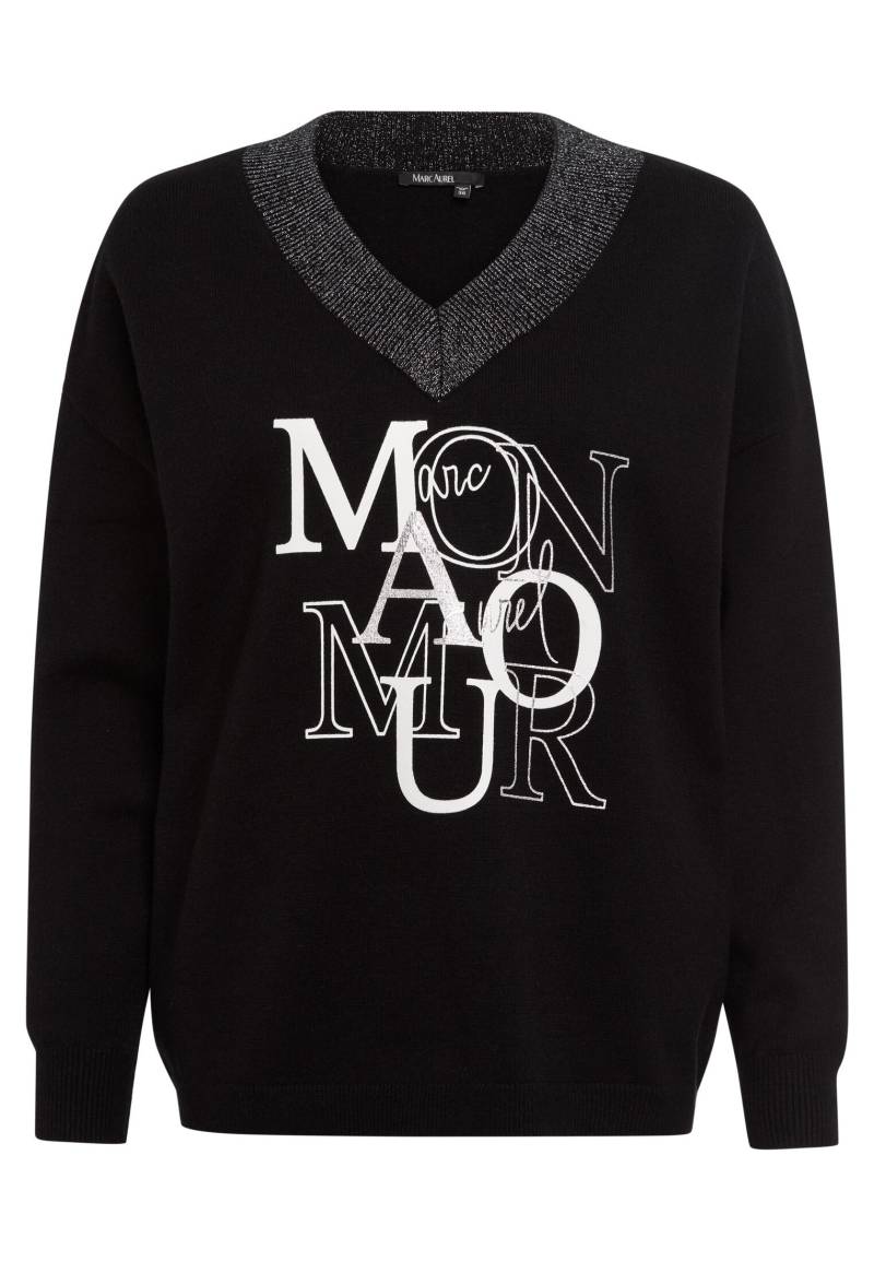 Marc Aurel - Pullover mit Motto-Print black varied - Gr. - 34 von Marc Aurel