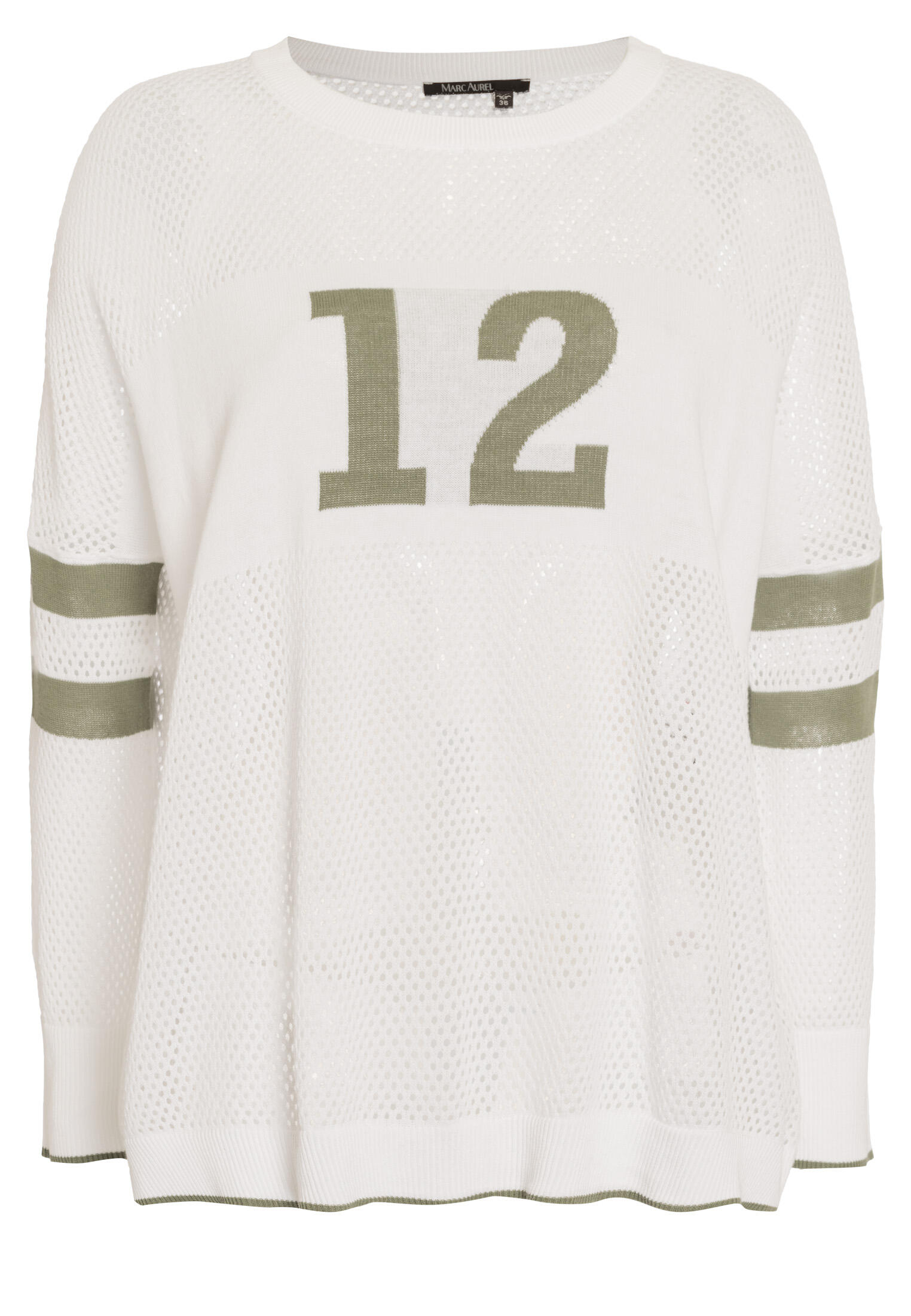 Marc Aurel - Pullover white varied - Gr. - M von Marc Aurel