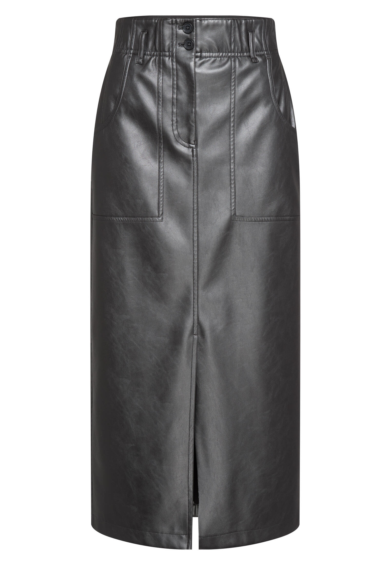 Marc Aurel - Rock aus veganem Leder charcoal varied - Gr. - 38 von Marc Aurel