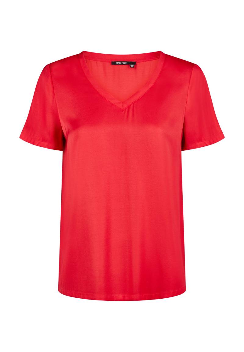 Marc Aurel - Satin-Top mit V-Ausschnitt red - Gr. - 42 von Marc Aurel