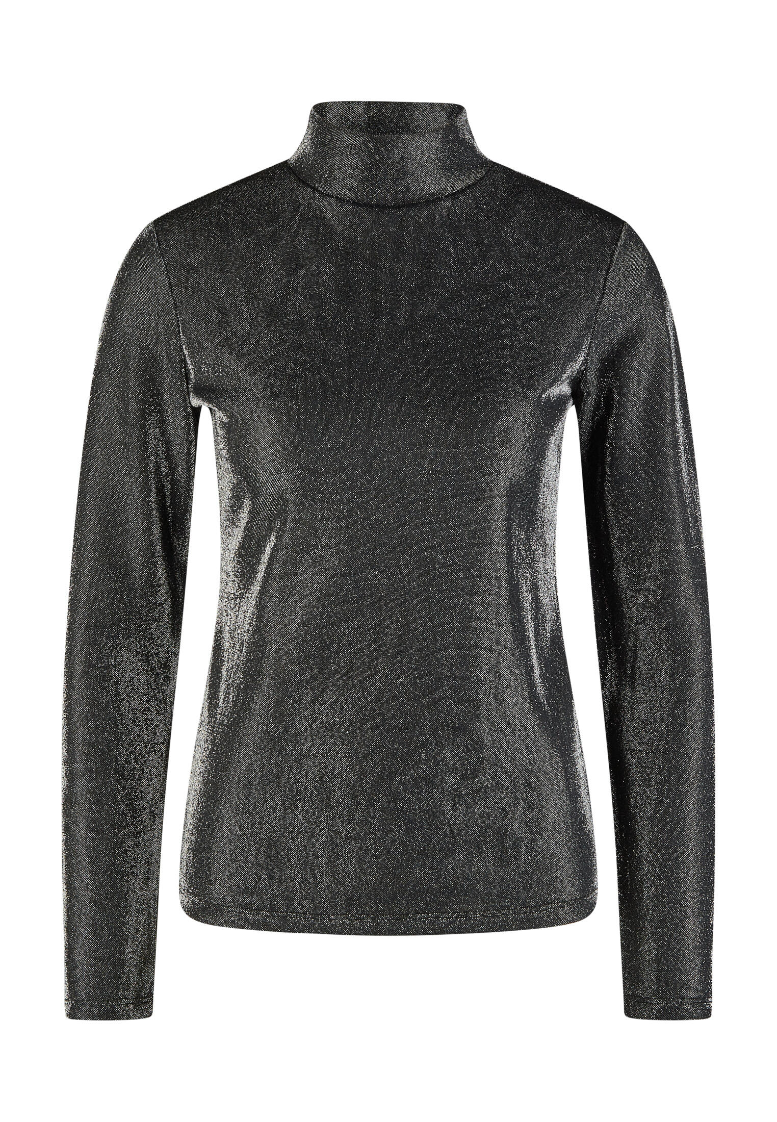 Marc Aurel - Shirt aus Lurex-Jersey gun metal varied - Gr. - 36 von Marc Aurel