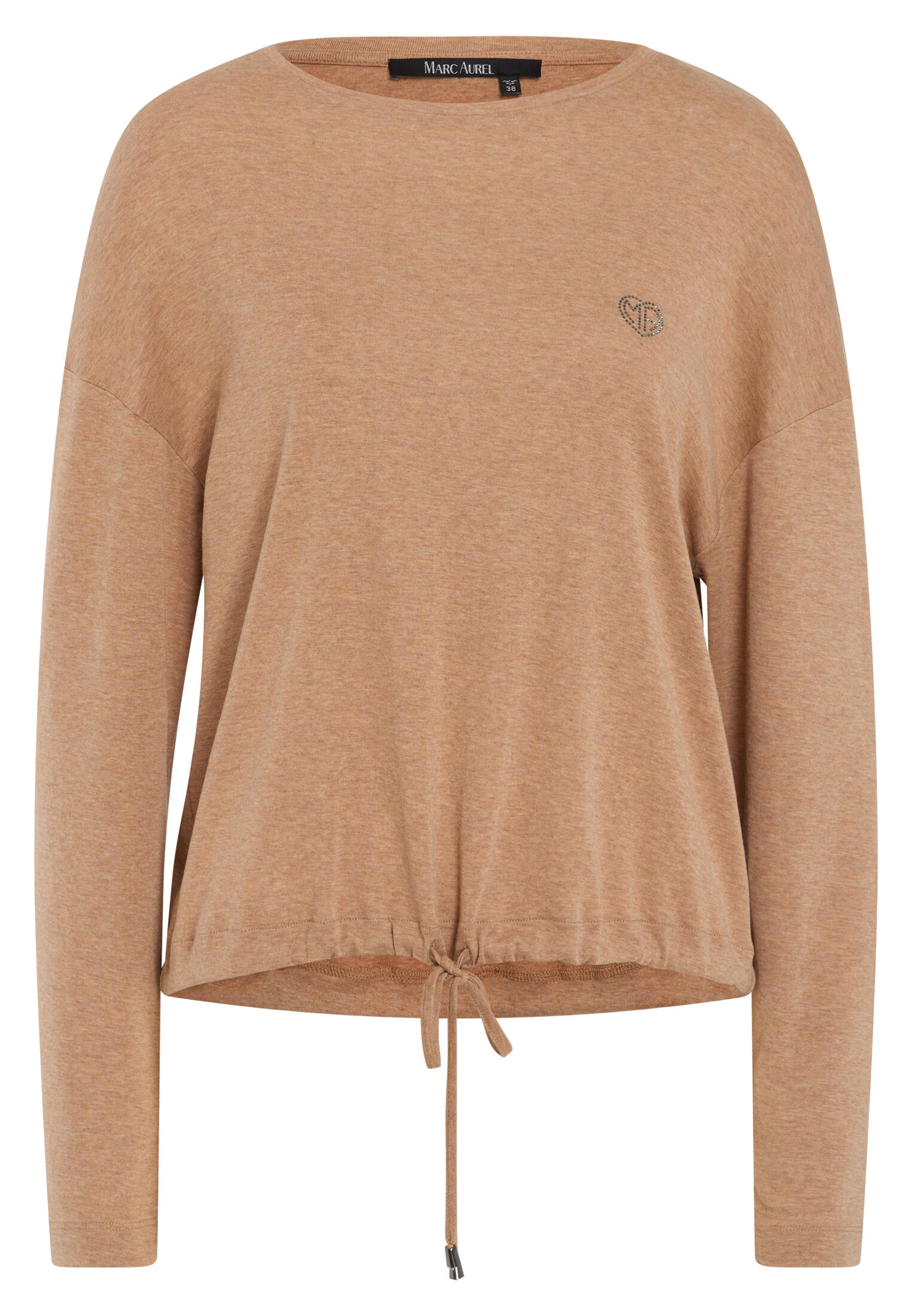 Marc Aurel - Shirt mit Kordel zum binden toffy melange - Gr. - 40 von Marc Aurel