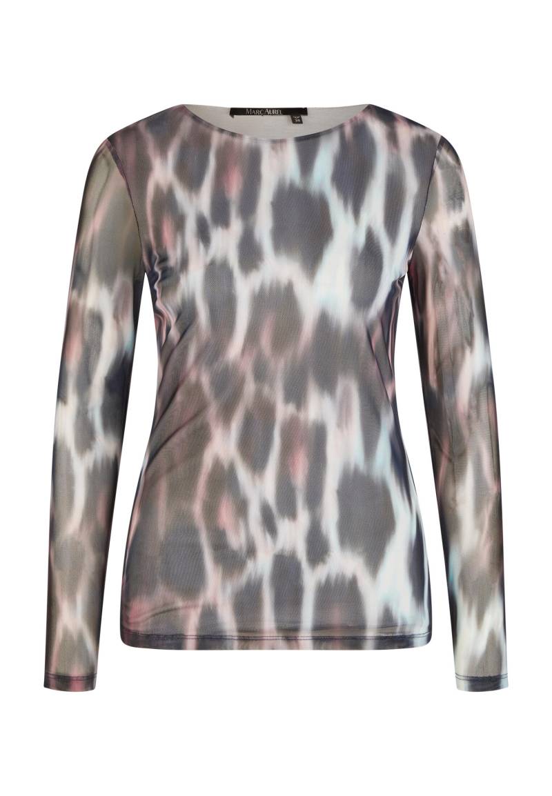 Marc Aurel - Shirt mit Leoprint black varied - Gr. - 36 von Marc Aurel