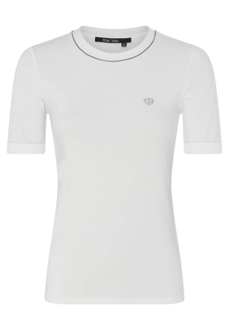 Marc Aurel - Shirt mit Schmuckketten-Detail offwhite - Gr. - 46 von Marc Aurel