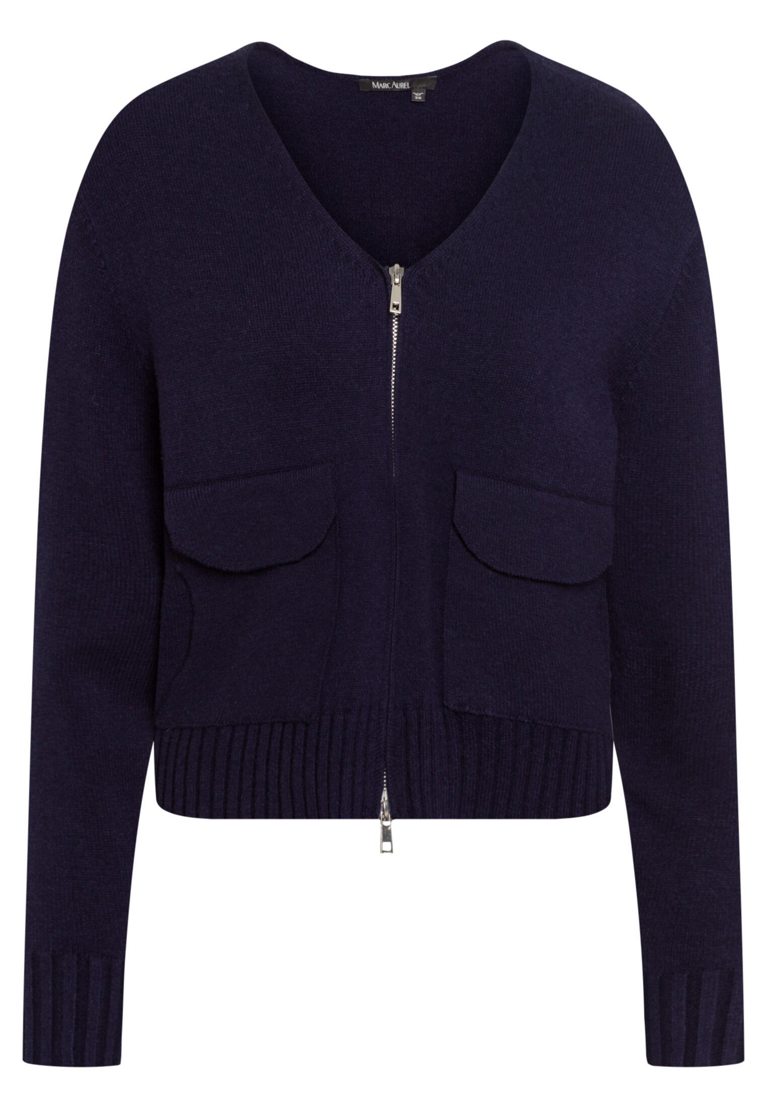 Marc Aurel - Strickjacke mit Reißverschluß navy - Gr. - 44 von Marc Aurel