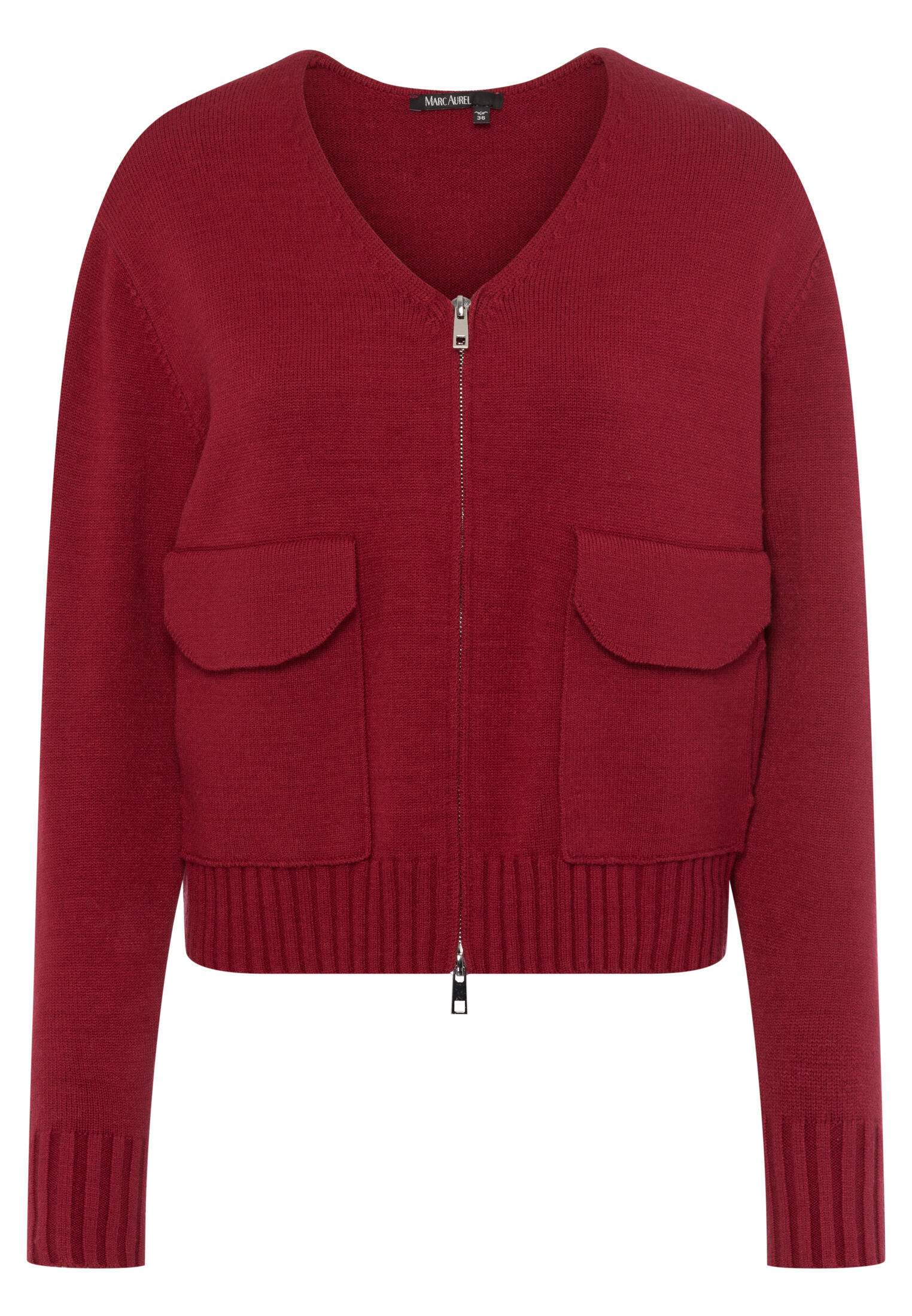 Marc Aurel - Strickjacke mit Reißverschluß red - Gr. - 36 von Marc Aurel